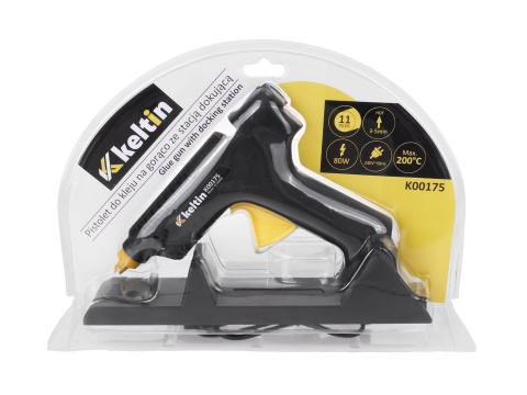 Pistolet do kleju na gorąco bezprzewodowy ze stacją dokującą 80W 11mm (12/24)