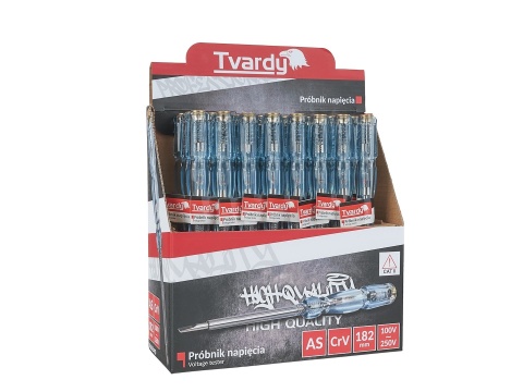 Próbnik napięcia 182mm 100-250V - kartonik wystawowy (24/360)