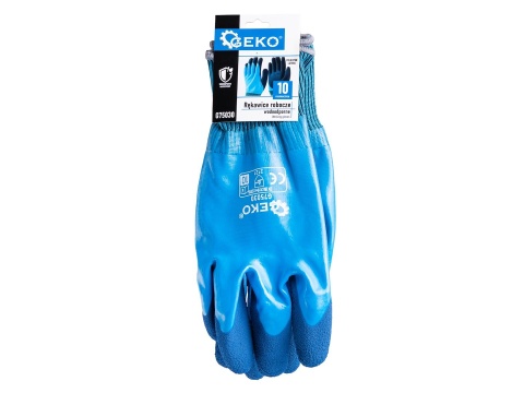 Rękawice robocze wodoodporne r. 10 /poliester - lateks/ (12/120)