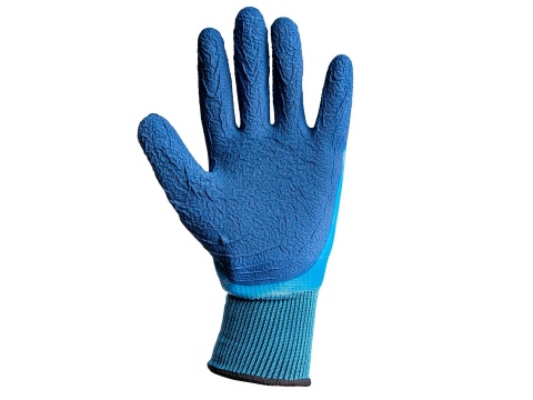 Rękawice robocze wodoodporne r. 10 /poliester - lateks/ (12/120)