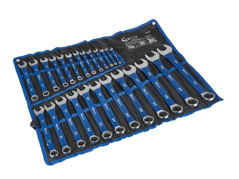 Klucze płasko-oczkowe polerowane z gumowym uchwytem AntiSlip 6-32mm 25el. CRV (4)