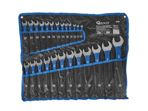 Klucze płasko-oczkowe polerowane z gumowym uchwytem AntiSlip 6-36mm 25el. CRV (4)