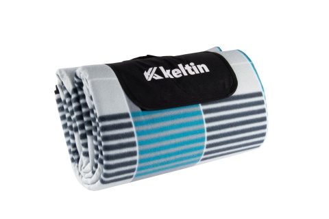 Koc plażowy z izolacją 200x200 (szaro-niebieski) (12)