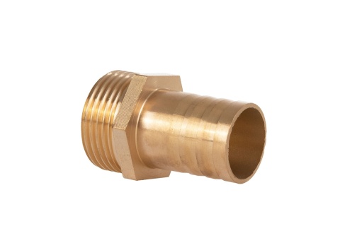 Nypel mosięzny na wąż 25mm - gwint zewnętrzny 1" - na klucz (250)