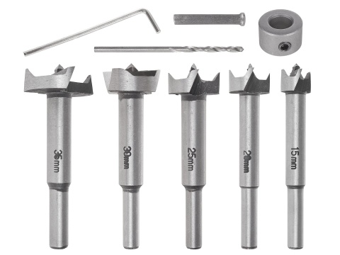 Szablon do wiercenia otworów pod zawiasy + frezy 15-35mm (20)