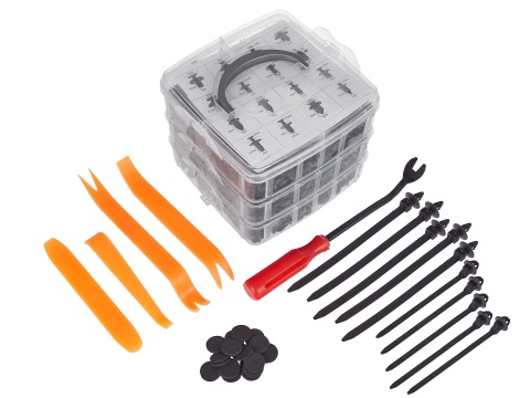 Zestaw spinek i kołków samochodowych + ściągacze 655szt. (18)