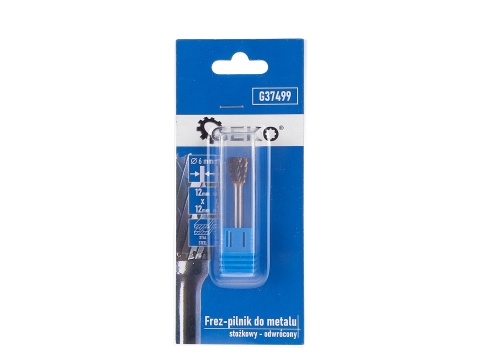 Frez-pilnik do metalu z węglika wolframu 12x12mm trzpień 6mm (stożkowy odwrócony) (200)