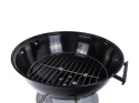 Grill węglowy okrągły z pokrywą i pokrowcem - ruszt średnica 39cm (1)