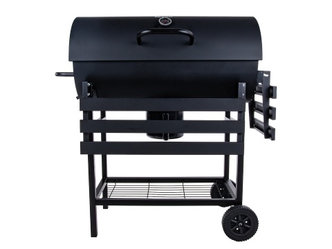 Grill węglowy typu beczka z pokrywą - ruszt 71x35cm (1)