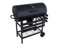Grill węglowy typu beczka z pokrywą - ruszt 71x35cm (1)
