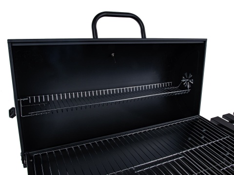 Grill węglowy typu beczka z pokrywą - ruszt 71x35cm (1)