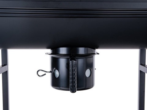 Grill węglowy typu beczka z pokrywą - ruszt 71x35cm (1)