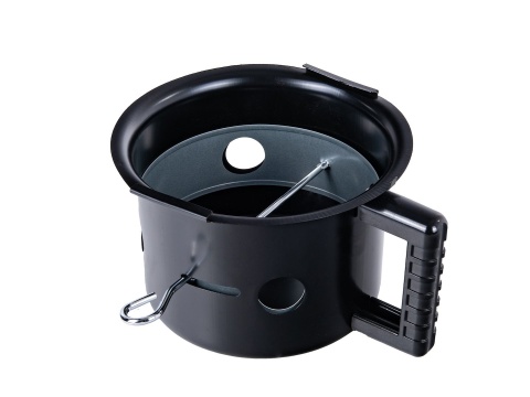 Grill węglowy typu beczka z pokrywą - ruszt 71x35cm (1)