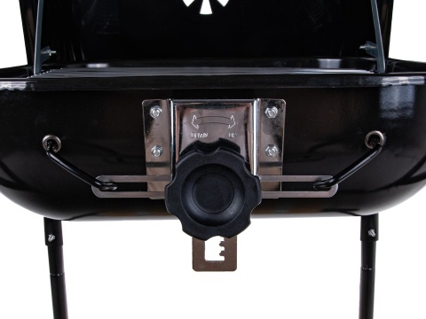 Grill węglowy z pokrywą i regulacją rusztu - ruszt 40x40cm (1)