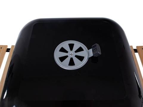 Grill węglowy z pokrywą i regulacją rusztu - ruszt 40x40cm (1)