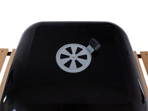 Grill węglowy z pokrywą i regulacją rusztu - ruszt 40x40cm (1)