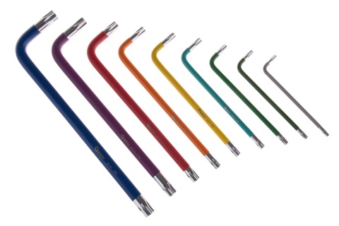 Klucze torx kolorowe T10-T50 9el. CrV (6/48)