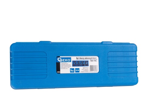 Kpl. kluczy udarowych torx 9szt. T20-T70 CR-MO (15)
