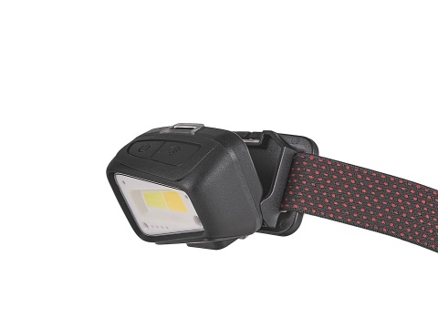 Latarka czołowa z czujnikiem ruchu LED COB 8W (5W+3W) 1800mAh 520lm IP44 (50/100)