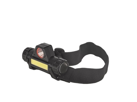 Latarka czołowa z obrotową główką LED COB 3W + XPE 800mAh IP20 (240)