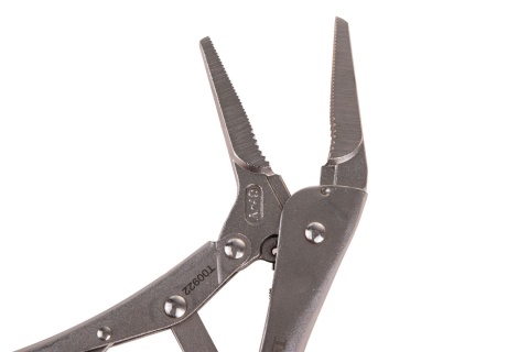 Szczypce zaciskowe morse'a - proste wydłużone szczęki - 225mm CrV (6/48)