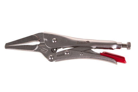 Szczypce zaciskowe morse'a - proste wydłużone szczęki - 225mm CrV (6/48)