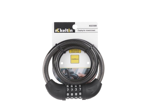 Zapięcie rowerowe na 4 cyfrowy szyfr 12x800mm (60)