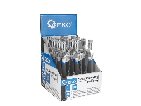 Chwytak magnetyczny teleskopowy+ LED 80cm - kartonik wystawowy (12/48)