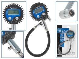 Ciśnieniomierz cyfrowy - elektroniczny do kół z wężykiem (60)