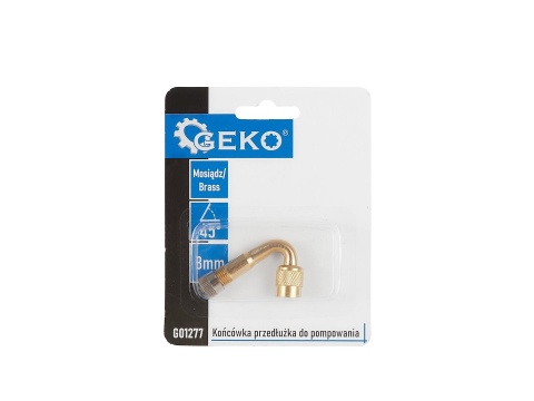 Końcówka przedłużka do pompowania - mosiężna kątowa 45° 8mm (25/250)