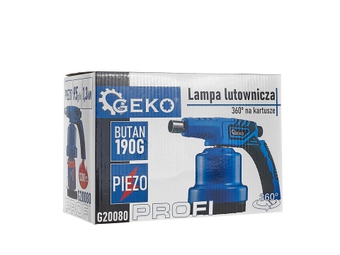 Lampa lutownicza z piezo 360 stopni na kartusze 190g metal PROFI (12)