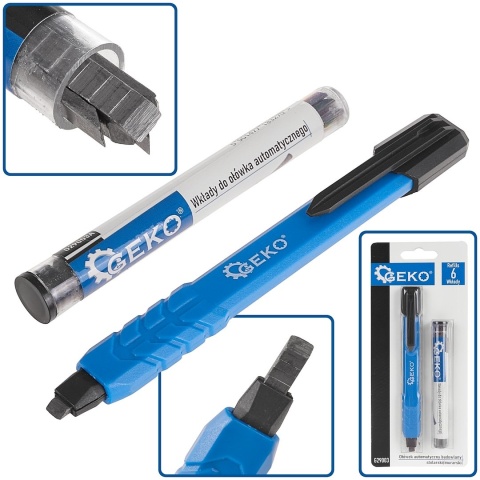 Ołówek automatyczny budowlany - stolarski/murarski + 6 wkładów (250)