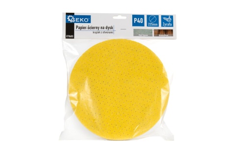 Papier ścierny na dysk - krążek z otworami 225mm P40 /żyrafa/ (10/100/500)