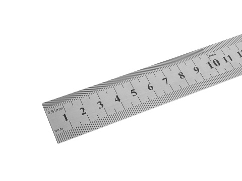 Przymiar liniowy - linijka ze stali nierdzewnej 300mm (20/600)