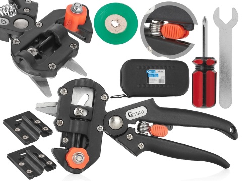 Sekator - nożyce do szczepienia winogron, drzew i krzewów - duży zestaw + etui (20)