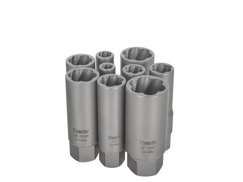 Zestaw długich nasadek do urwanych śrub 11 el. 6-19mm CR-MO (10)