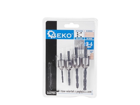 Zestaw wierteł z pogłębiaczem 5el.(25/100)