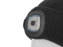 Czapka zimowa akumulatorowa z lampką LED (czarna) (100)