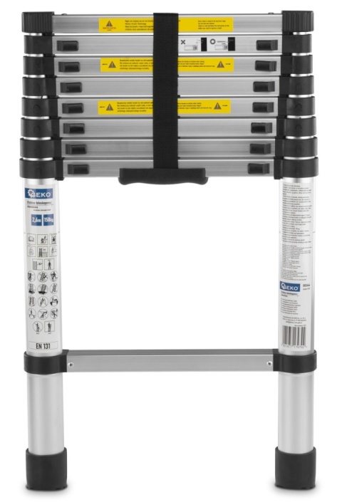 Drabina teleskopowa aluminiowa 2,6m 150kg (1)