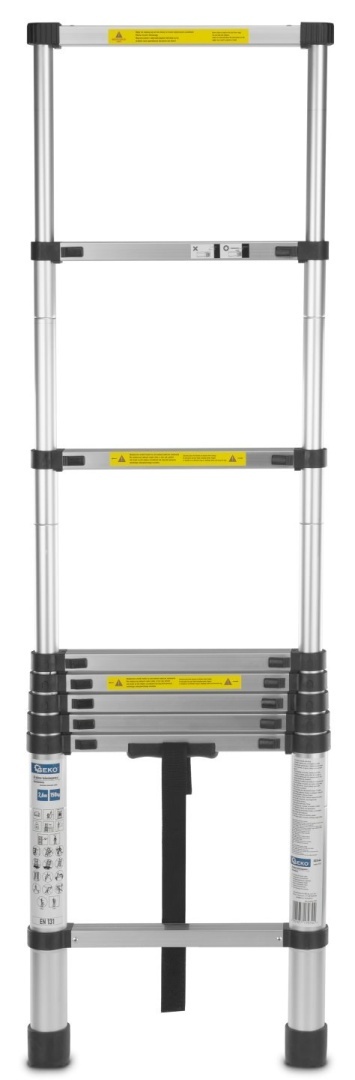 Drabina teleskopowa aluminiowa 2,6m 150kg (1)