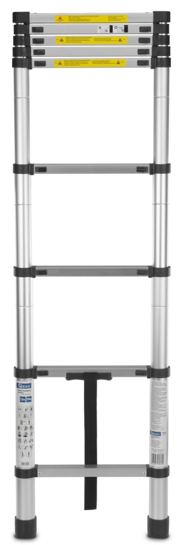 Drabina teleskopowa aluminiowa 2,6m 150kg (1)