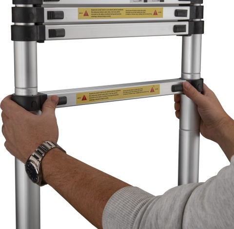 Drabina teleskopowa aluminiowa 2,6m 150kg (1)