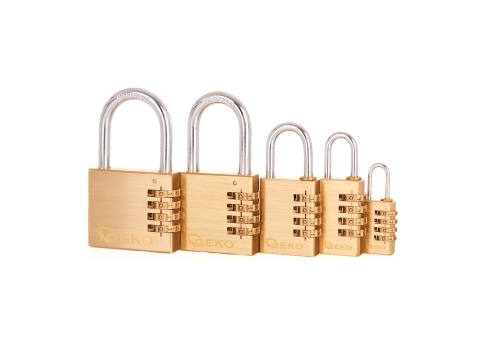 Kłódka mosiężna na szyfr 21mm (4 cyfry) (12/144)