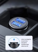 Mini ładowarka samochodowa z funkcją szybkiego ładowania 24W 4,8A (100)