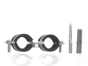 Obejma metalowa z gumą do rur podwójna 3/4" 26-30mm (200)