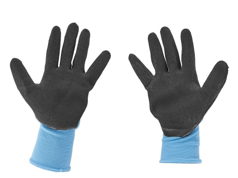 Rękawice ochronne powlekane r. 11 - niebieskie (12/240)