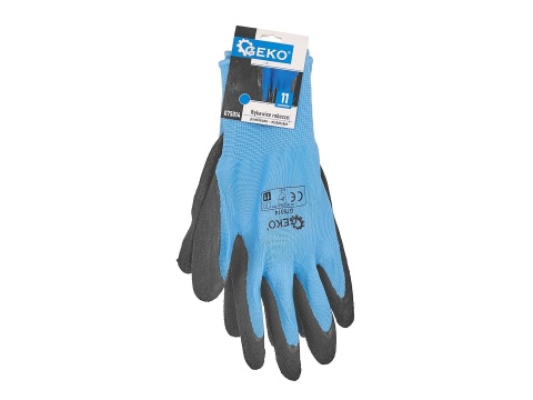 Rękawice ochronne powlekane r. 11 - niebieskie (12/240)