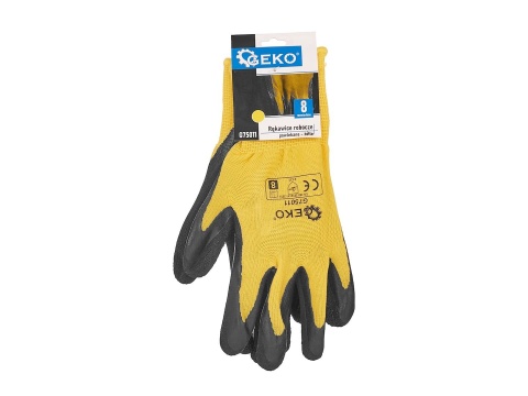 Rękawice ochronne powlekane r. 8 - żółte (12/240)