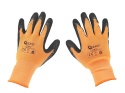 Rękawice ochronne powlekane r. 9 - pomarańczowe (12/240)