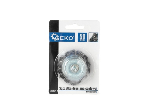 Szczotka druciana czołowa,pleciona 50mm z trzpieniem (100)